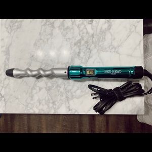Blue metallic Bed Head curling wand